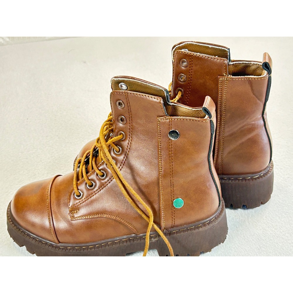 Ams Combat Boots Women 6.5 Brown Edgy
